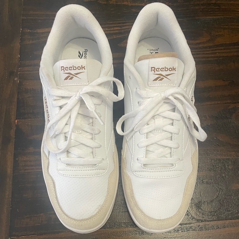 Reebok Men's White and Beige Sneakers